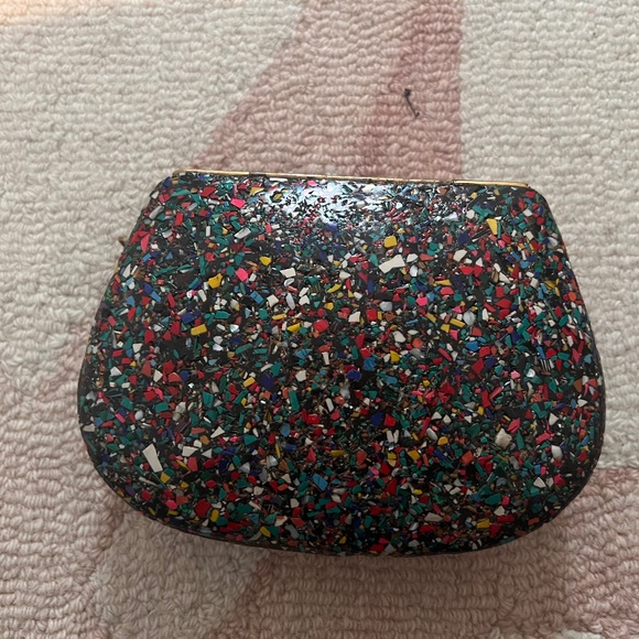 Ramla Handmade Brass & Mosaic Stone Bag from Morocco – One of a Kind! - Picture 3 of 4